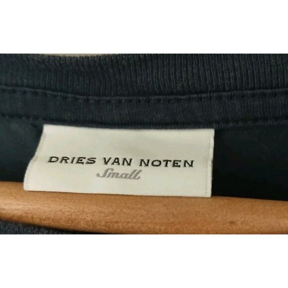 Dries Van Noten 100% Cotton T Shirt Size Small Blue Minimalist Quiet Luxury - Picture 5 of 9
